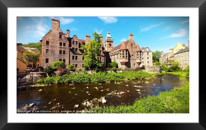 Dean Village and Water of Leith, Edinburgh  Framed Mounted Print by Lee Osborne