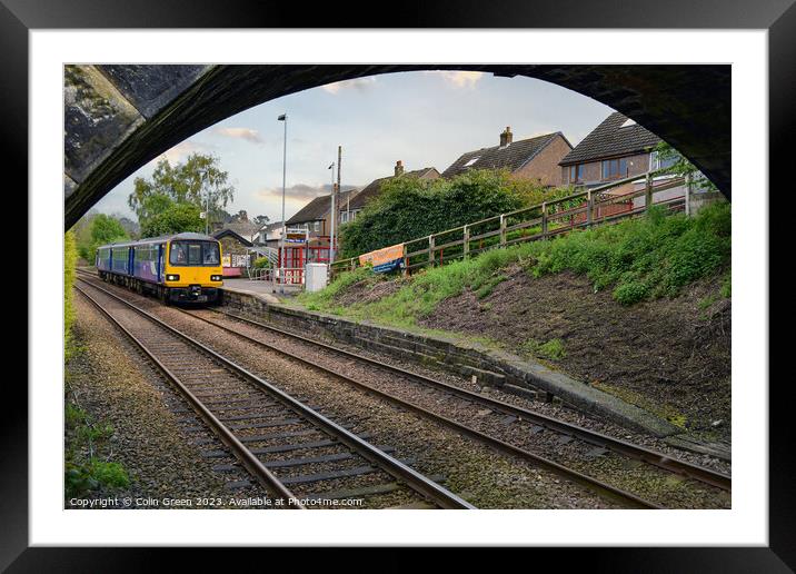 Pacer Train at Shepley Railway Station Framed Mounted Print by Colin Green