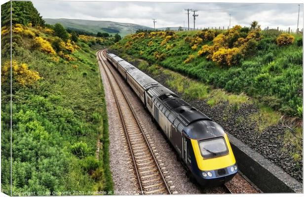 ScotRail Inter7City High Speed Train, Gleneagles Canvas Print by Lee Osborne