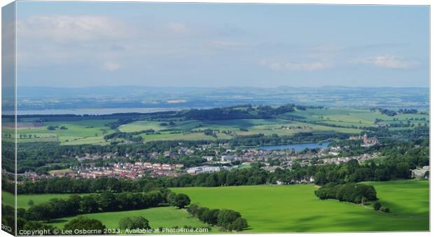 Linlithgow from Cockleroy Hill Canvas Print by Lee Osborne