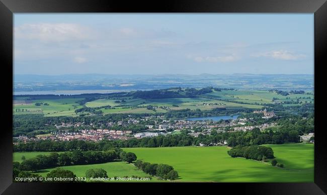 Linlithgow from Cockleroy Hill Framed Print by Lee Osborne