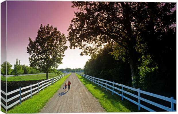 Running Down the Lane Canvas Print by Dave Reede