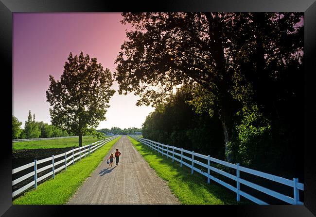 Running Down the Lane Framed Print by Dave Reede