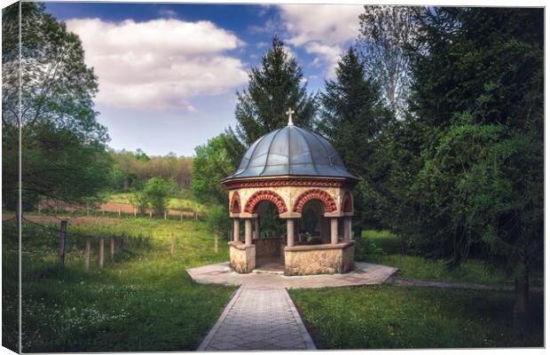 The healing water well of the Koporin monastery in Serbia Canvas Print by Dejan Travica