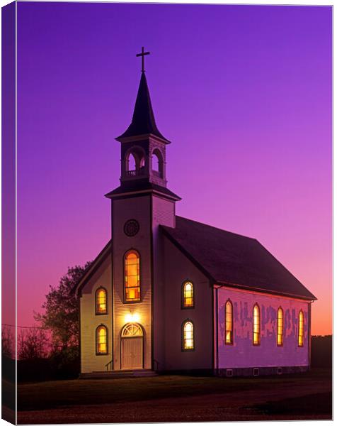 country church Canvas Print by Dave Reede