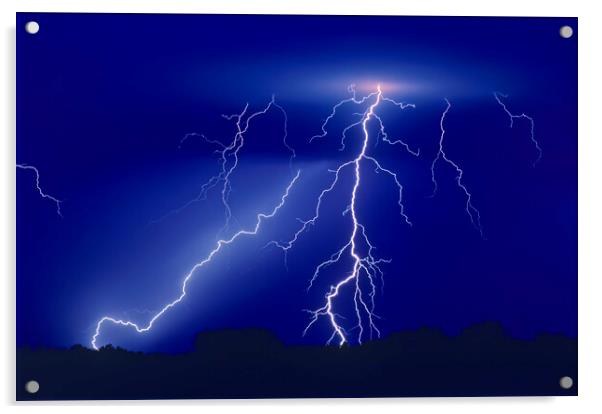lightning  Acrylic by Dave Reede