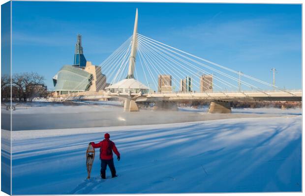 Winnipeg Skyline Canvas Print by Dave Reede