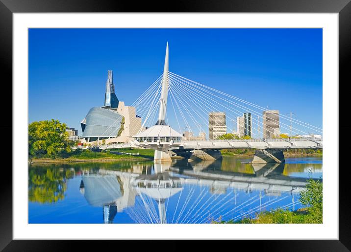 Winnipeg Skyline Framed Mounted Print by Dave Reede