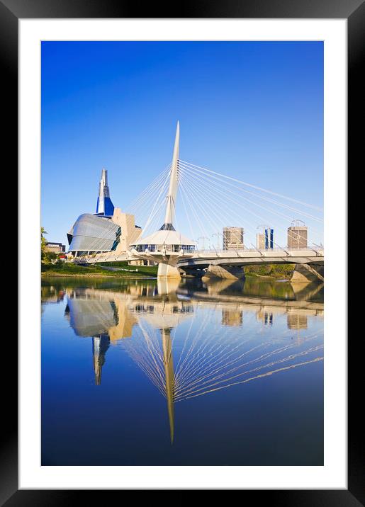 Winnipeg skyline  Framed Mounted Print by Dave Reede