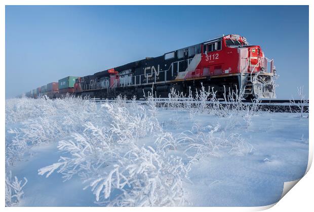 Cold Morning Along the Railway Print by Dave Reede