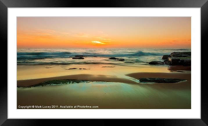 Low Tide Framed Mounted Print by Mark Lucey