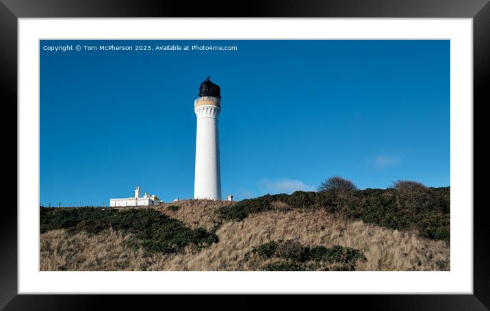 Covesea Skerries Lighthouse, Lossiemouth, Scotland Framed Mounted Print by Tom McPherson