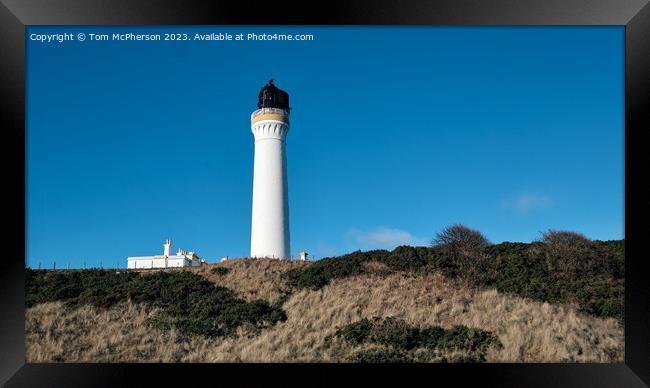 Covesea Skerries Lighthouse, Lossiemouth, Scotland Framed Print by Tom McPherson