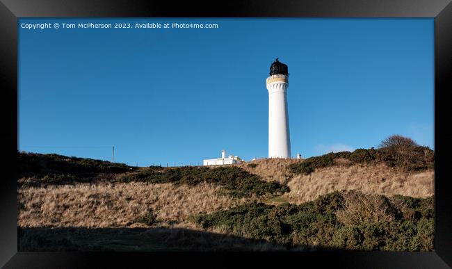 Covesea Skerries Lighthouse, Lossiemouth, Scotland Framed Print by Tom McPherson