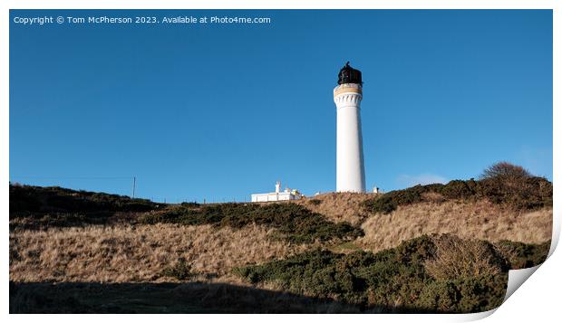 Covesea Skerries Lighthouse, Lossiemouth, Scotland Print by Tom McPherson