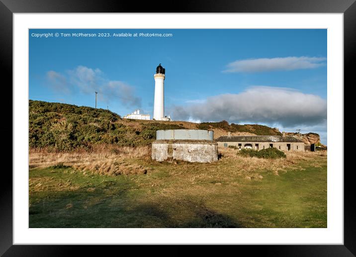 Covesea Lighthouse, Lossiemouth Framed Mounted Print by Tom McPherson