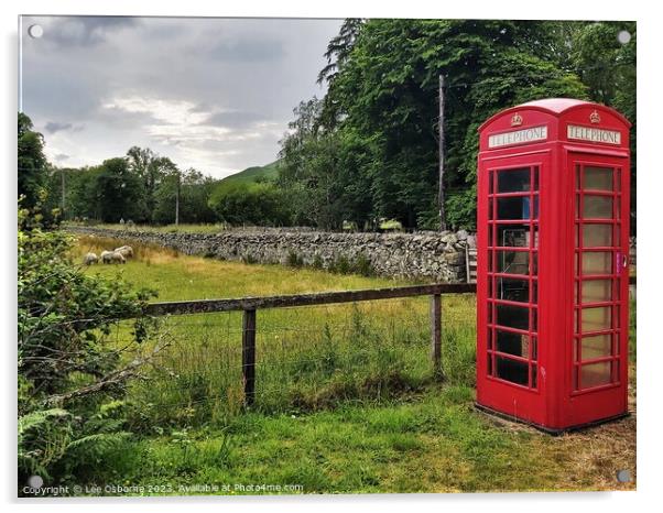 Country Phone Box Acrylic by Lee Osborne