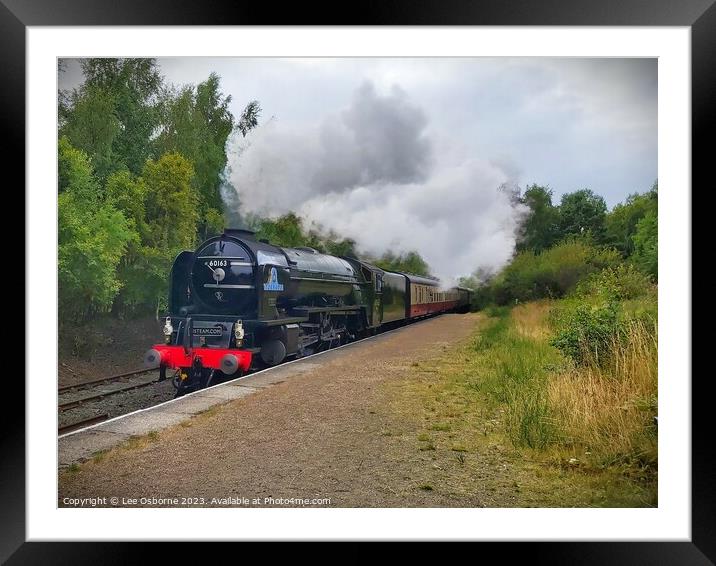 Tornado At the Bo'ness and Kinneil Railway  Framed Mounted Print by Lee Osborne