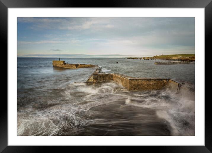 St Monan's breakwater Framed Mounted Print by Garry Quinn