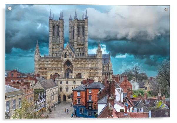 Lincoln Cathedral  Acrylic by Alison Chambers