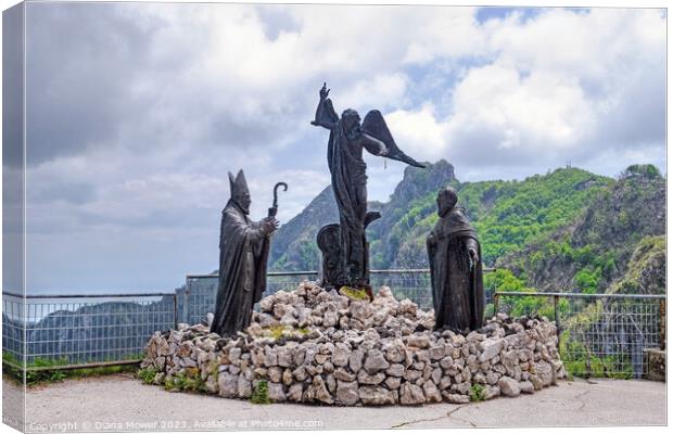 Statues of the Saints Sorrento Mountains  Canvas Print by Diana Mower