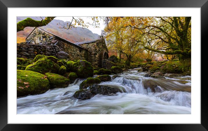 The Water Wheel - Borrowdale Framed Mounted Print by Phil Durkin DPAGB BPE4