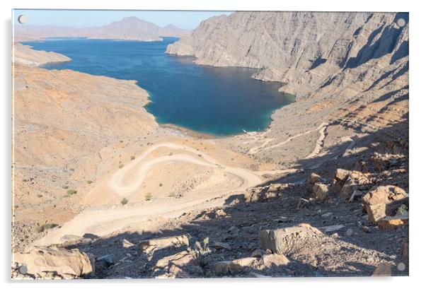 Khor Najd - Khawr Najd lagoon, Musandam, Oman Acrylic by Dave Collins