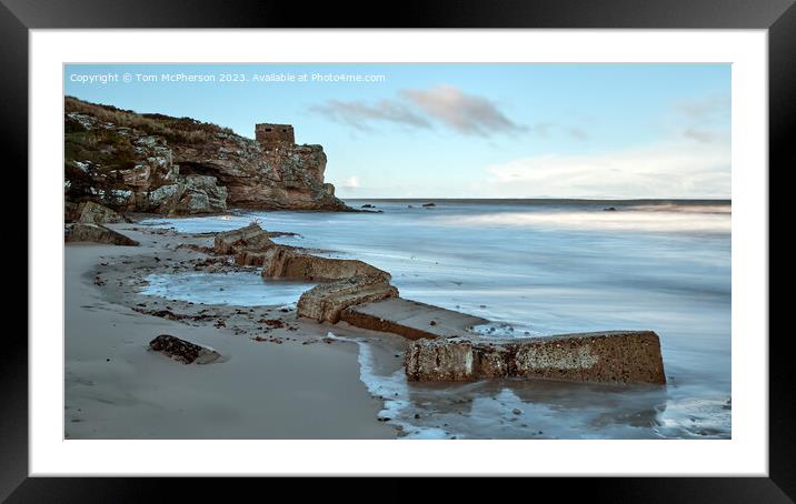 Covesea Caves Beach Framed Mounted Print by Tom McPherson