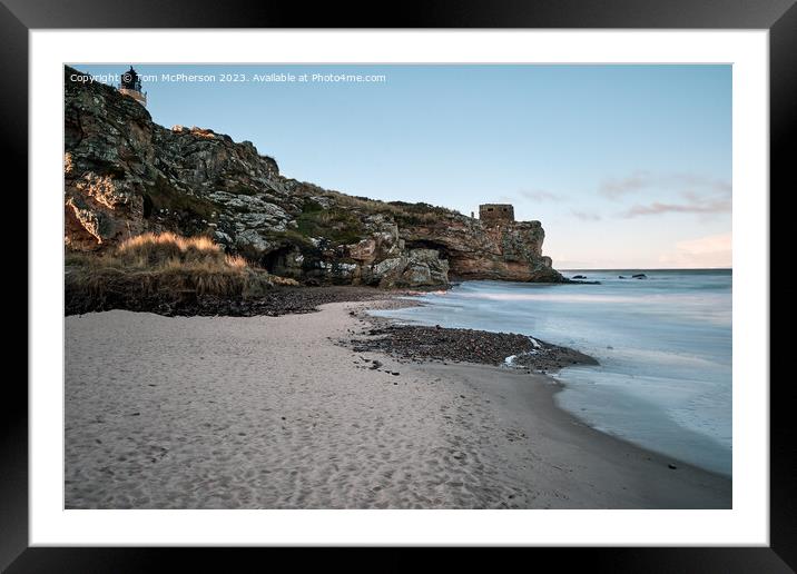 Covesea Caves Beach Framed Mounted Print by Tom McPherson