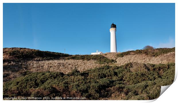Covesea Lighthouse Moray Print by Tom McPherson