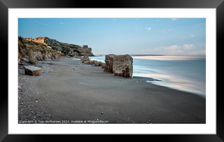 Covesea Lighthouse Beach, Moray Firth Framed Mounted Print by Tom McPherson