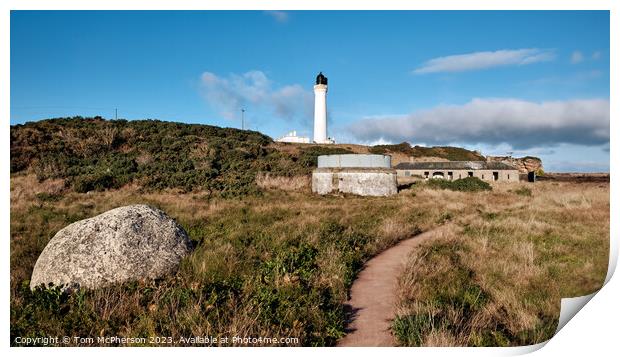 Covesea Lighthouse Print by Tom McPherson
