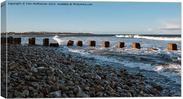 Lossiemouth West Beach Seascape Canvas Print by Tom McPherson
