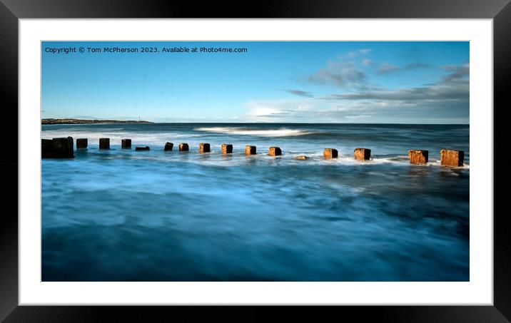Lossiemouth West Beach Seascape Framed Mounted Print by Tom McPherson