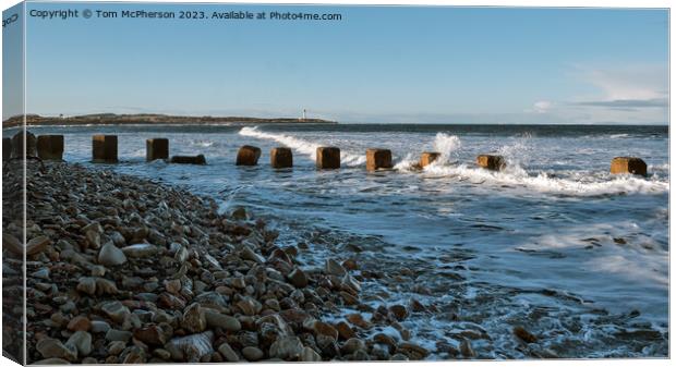 Lossiemouth West Beach Seascape Canvas Print by Tom McPherson