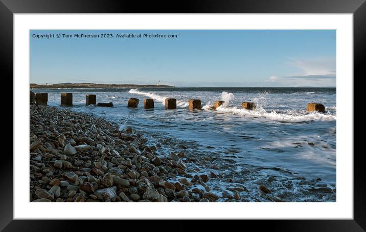Lossiemouth West Beach Seascape Framed Mounted Print by Tom McPherson