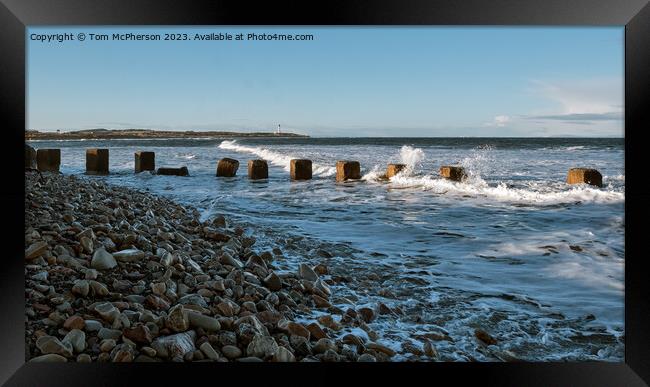 Lossiemouth West Beach Seascape Framed Print by Tom McPherson