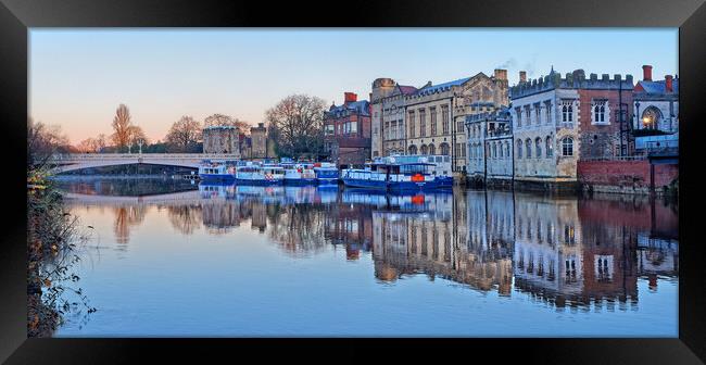 River Ouse Panorama, York Framed Print by Darren Galpin