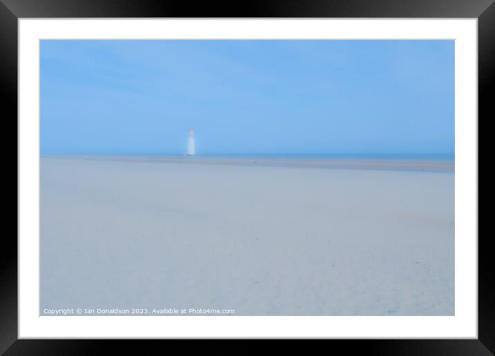 Point of Ayr Lighthouse Framed Mounted Print by Ian Donaldson