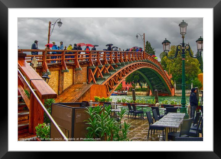 Accademia Bridge, Venice Framed Mounted Print by Colin Green