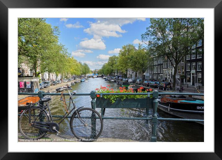 Amsterdam Grachten Framed Mounted Print by Kasia Design