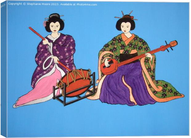 Geisha Serenade Canvas Print by Stephanie Moore