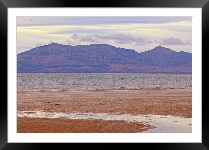 Seamill beach view of Arran Framed Mounted Print by Allan Durward Photography