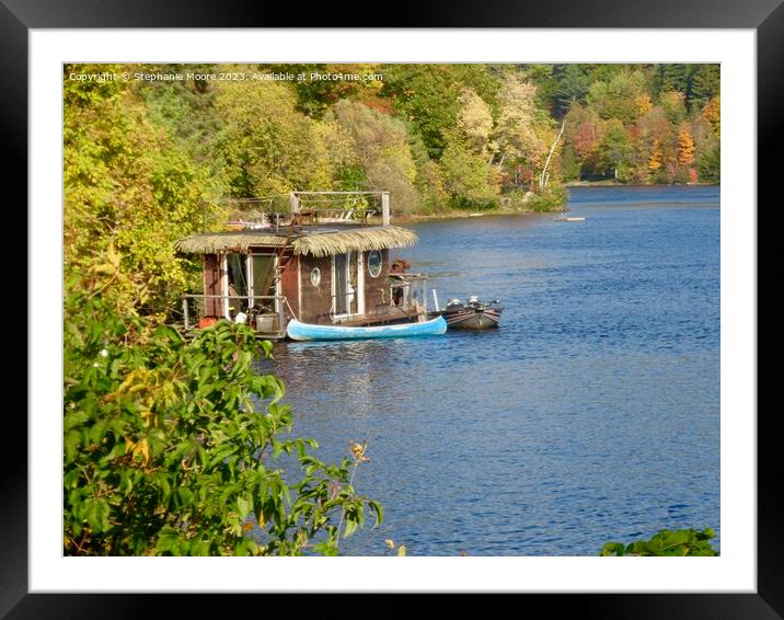 Houseboat Framed Mounted Print by Stephanie Moore