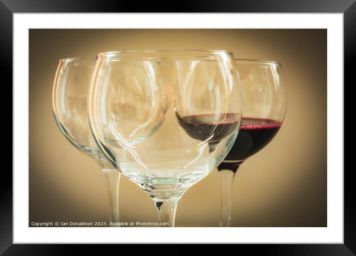 Time for Wine Framed Mounted Print by Ian Donaldson