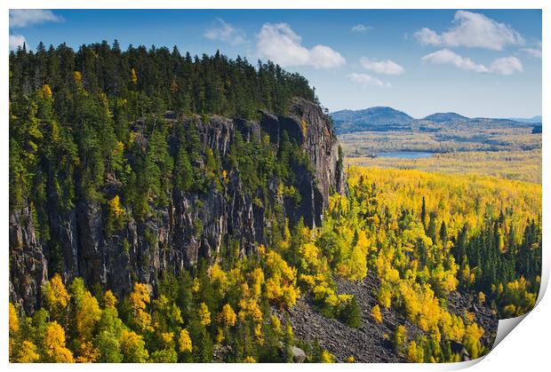autumn, Ouimet Canyon Print by Dave Reede
