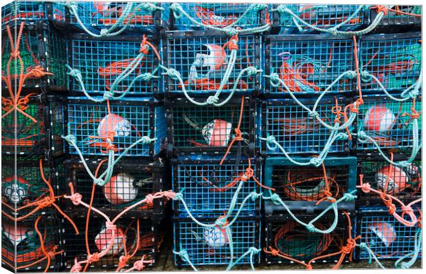 close-up of lobster trap Canvas Print by Dave Reede