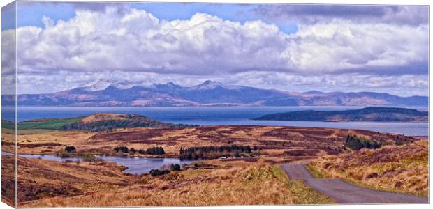 Isle of Arran view from Fairlie Moor Road Canvas Print by Allan Durward Photography