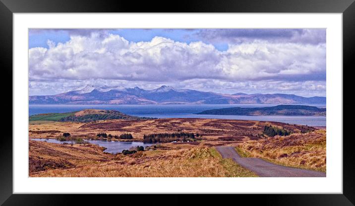 Arran view from Fairlie Moor Road Framed Mounted Print by Allan Durward Photography