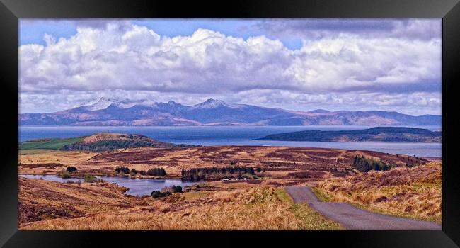 Isle of Arran view from Fairlie Moor Road Framed Print by Allan Durward Photography